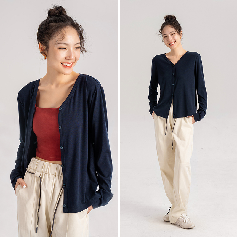 【天丝+羊毛】V领纽扣休闲针织开衫 柔软亲肤云朵身上穿 松弛感 通勤休闲外套