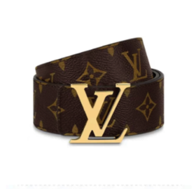 LOUIS VUITTON 老花平滑扣 皮带 男款 棕色 宽4cm