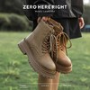 ZHR则则英伦风马丁靴女2024秋冬款复古百搭厚底大黄靴显瘦工装靴 商品缩略图7