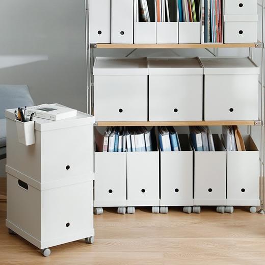 日本霜山塑料文件储物盒家用杂物整理盒橱柜收纳盒桌面文件盒化妆品收纳盒 商品图0