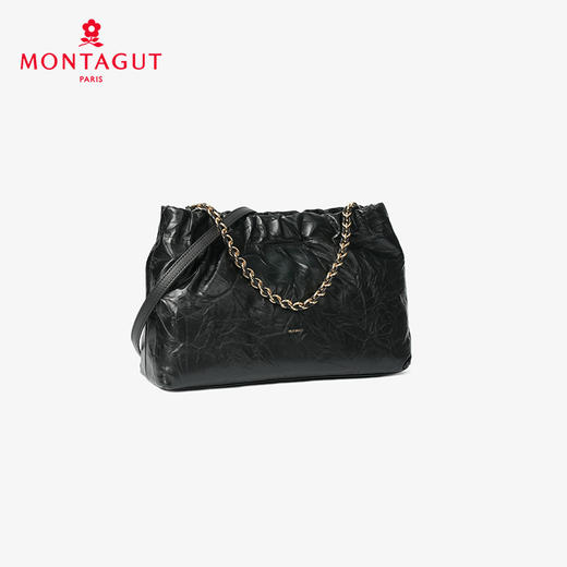 法国梦特娇秋冬新品高级头层牛皮手提斜挎包 商品图1