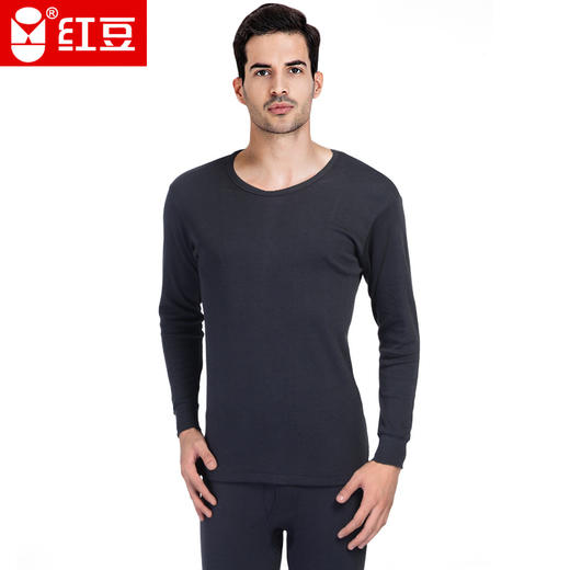红豆100%棉内衣男士低圆领纯棉秋衣秋裤棉毛套装D3258 商品图8