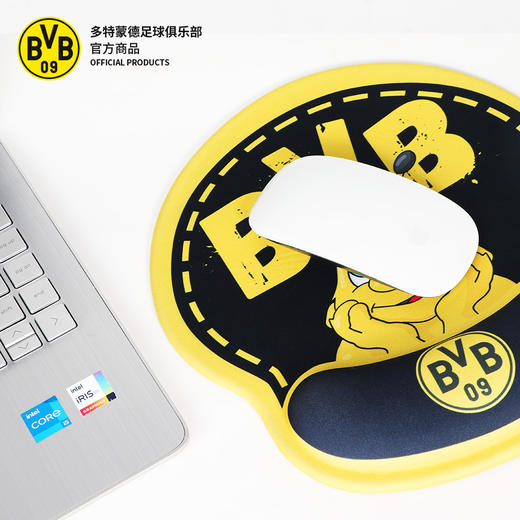 【官方正版】多特蒙德足球俱乐部 | 护腕鼠标垫吉祥物立体手托橡胶舒适防滑 商品图2
