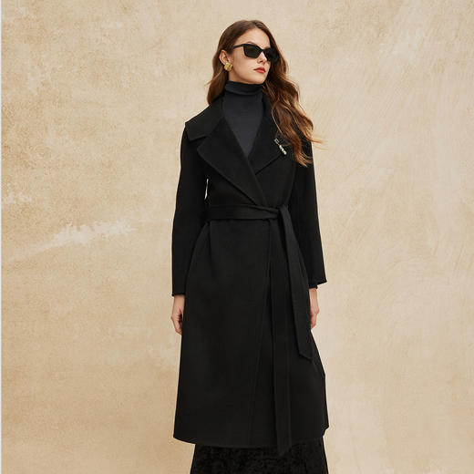 PH925斯尔丽斯尔丽24冬季新款双面羊毛大衣正肩修身大翻领显高显瘦大衣 商品图8