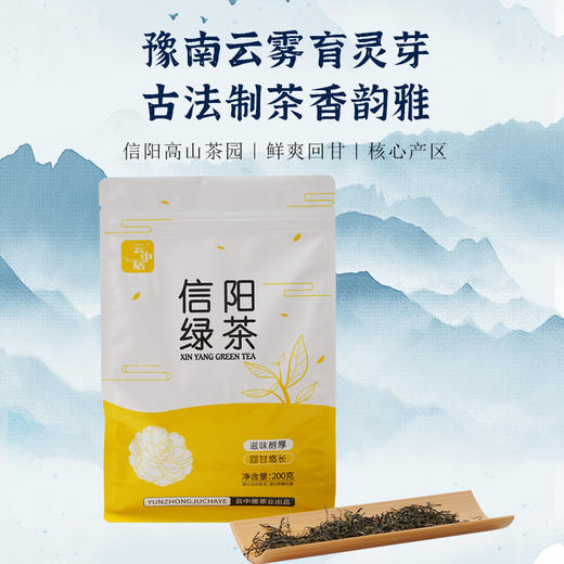云中居晨系列信阳绿茶袋装200g 商品图0
