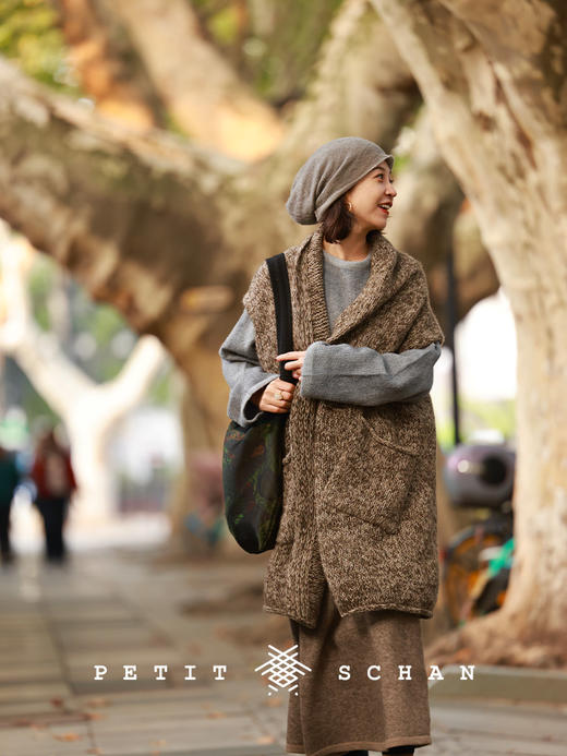 PETIT SCHAN小闪 CLO#630 Cloud surges 雲起 羊绒圈纱双面双层织物手工染色卫衣套头衫 商品图7