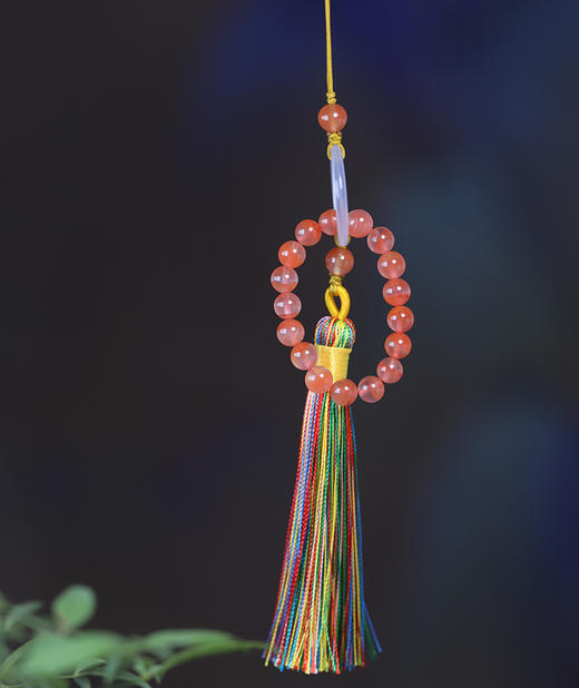 南红玉髓跑环手机链6mm 商品图1