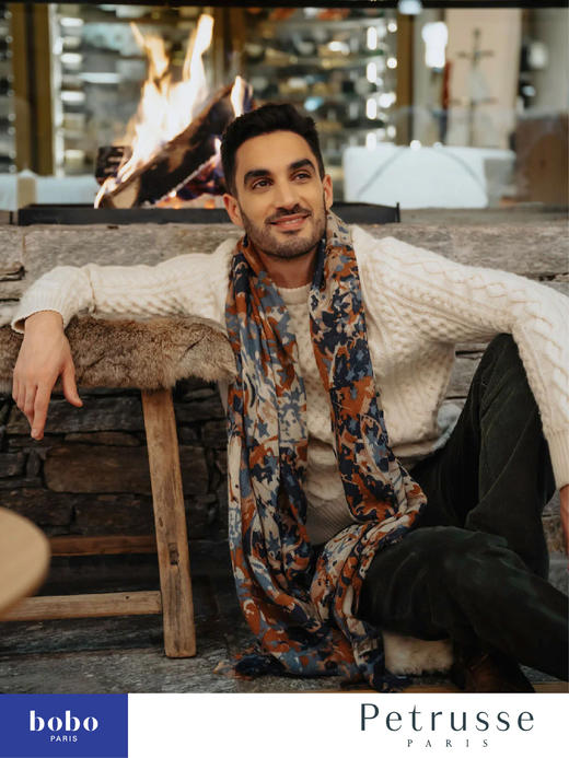 Petrusse 贝图丝 Copernic 哥白尼 丝网印刷 羊毛长围巾 商品图6