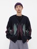 LIVINGTOWN/LT菱形格毛衣开衫 商品缩略图0
