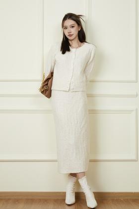 LNNNS 温柔气质绞花针织上衣半裙套装 18909