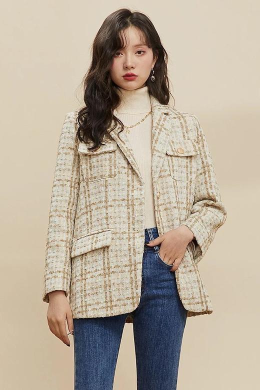 凡兔/ONE-T 小香风格纹西装外套 11097 商品图3