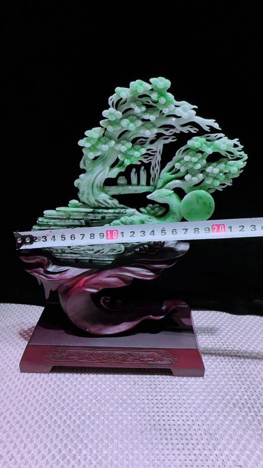 620486翡翠摆件【鹿鸣蝉音 梅开五福】 商品图2
