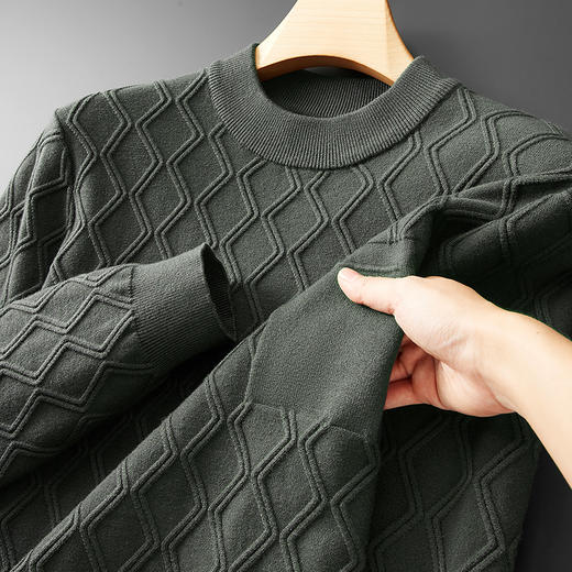 【新款DPF】大依优型大码毛衣针织衫毛衫休闲加肥加大男士胖子大码内搭上衣打底衫 商品图2