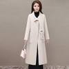 秋冬新款设计款通勤时尚气质围巾毛呢大衣修身呢子外套QYM-AH-24A2250-L 商品缩略图0