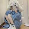 珊瑚绒玉桂狗睡袍女冬季加厚加绒睡裙卡通长款睡衣外穿刺绣家居服 商品缩略图3