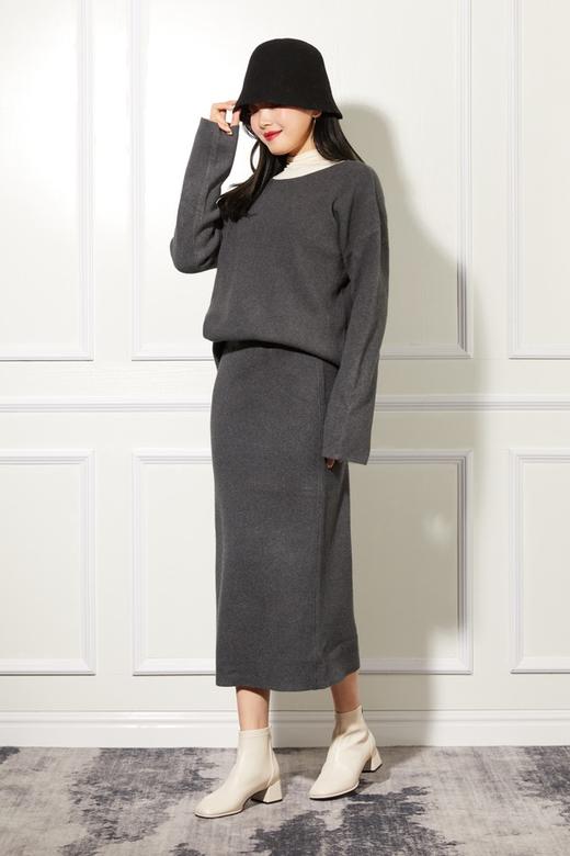 LNNNS 简约灰色针织两件套 11023 商品图0