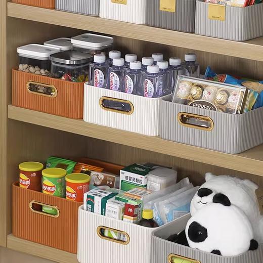 【白色/浅灰】娜家皮革储物收纳盒 商品图0