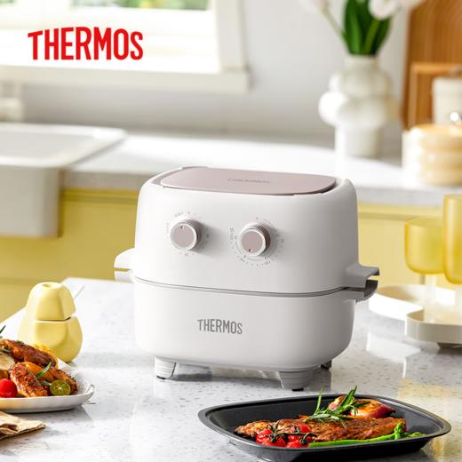 【积分兑换】膳魔师（THERMOS） 多功能料理锅空气炸锅家用电火锅电炸煮锅分体式蒸煮一体煎烤料理锅电锅4L EHA-5734A 商品图0