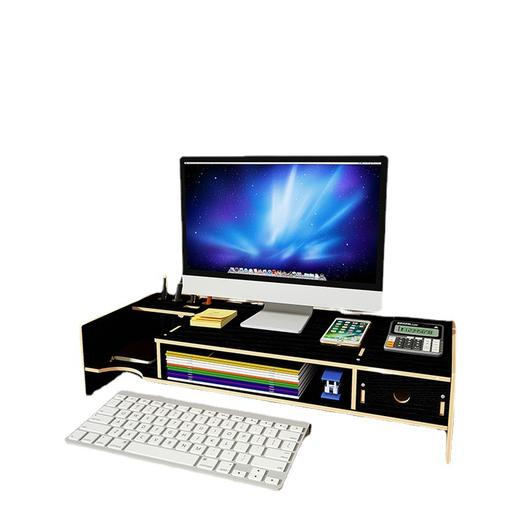 【一个整洁桌面，给人高效有条理的工作印象】电脑显示器增高架 办公室桌面收纳 显示屏抽屉 笔记本键盘置物架-QQ 商品图4