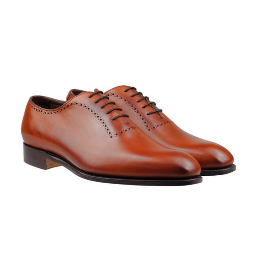 断码特价英码6（欧码39）——英国原产全切皮男士正装鞋ALDERNEY 奥尔德尼-红木色 商品图3