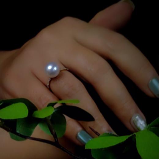 18k镶嵌澳白珍珠戒指 商品图13