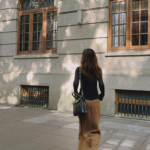 【顺丰包邮】01324 洛诗琳秋冬氛围咖色轻鱼尾羊毛呢料半裙20230 商品图2