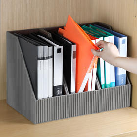 【白色/灰色】娜家皮革文件夹收纳盒