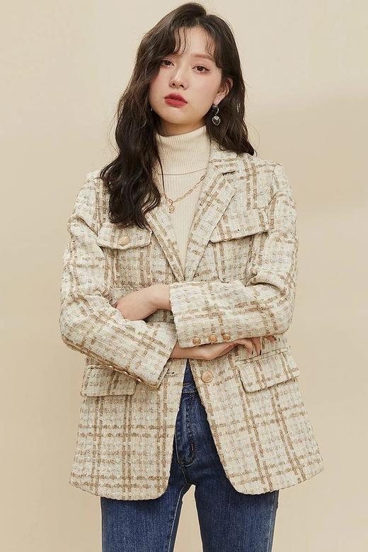 凡兔/ONE-T 小香风格纹西装外套 11097 商品图4