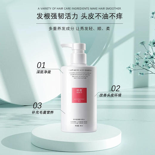 艾侬蔚蓝植物氨基酸洗发水蓬松滋润温和无硅油拯救干痒300ml 商品图2