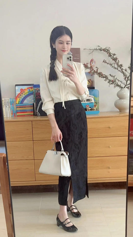 【清仓不退换】【高品质私服】【新中式提花松紧腰开叉半裙】质感舒适柔软但自带筋骨【无标出货 介意慎拍】 商品图10