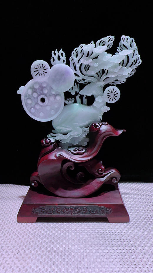 620480翡翠摆件 【鹿鸣蝉音】 商品图5