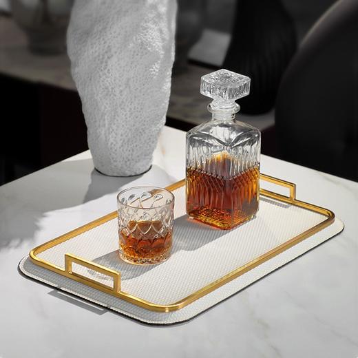 【米白/典雅黑】娜家轻奢皮革托盘 商品图3