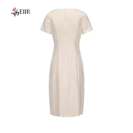 司歌改良旗袍裙连衣裙圆领短袖开叉收腰春夏女A891484X 商品图3