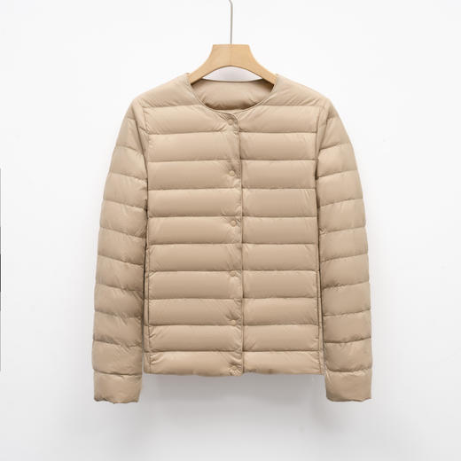 平湖轻薄短款圆领，简约纯色长袖羽绒服内胆CX-50女圆领长袖 商品图2