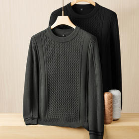 【新款DPF】大依优型大码毛衣针织衫毛衫休闲加肥加大男士胖子大码内搭上衣打底衫