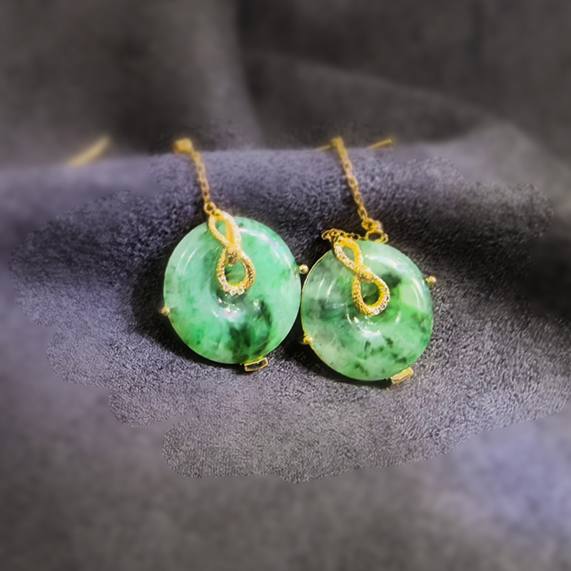 无限圆满蛇年生肖耳环【定制】