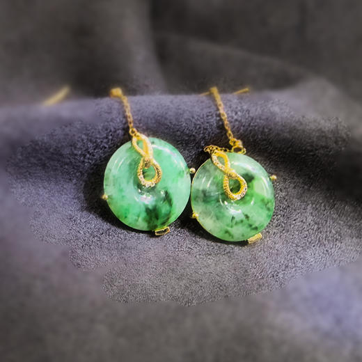 无限圆满蛇年生肖耳环【定制】 商品图0