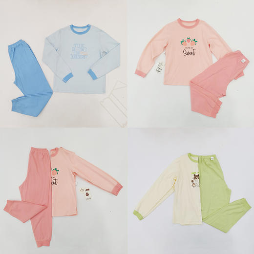 卓儿童年乐趣长袖套头套装24aun110#-160#（浅粉、浅蓝、浅绿） 商品图0