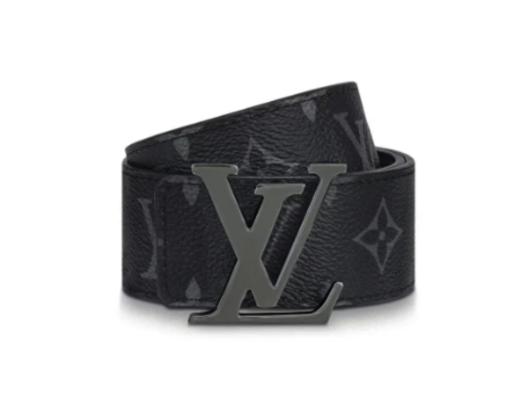 LOUIS VUITTON Initiales双面平滑扣 皮带男款黑色宽4cm 商品图0