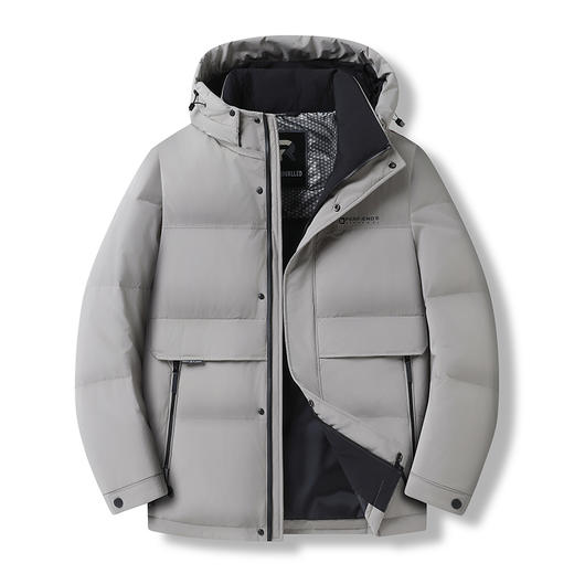 【可拆卸帽】【90白鸭绒】【新款DWY】大依优型大码羽绒服可拆卸帽连帽外套加肥加大上衣男士外套胖子 商品图1