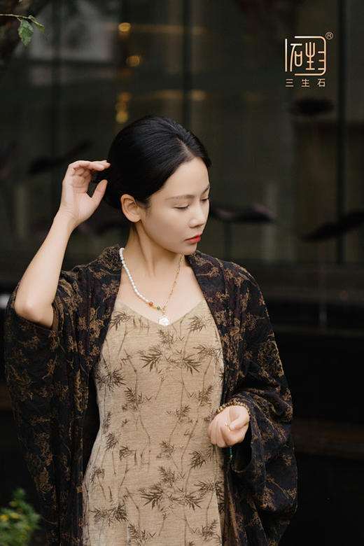 天然小巴洛克珍珠彩宝国风多用链+梅兰竹菊多用吊牌 商品图1