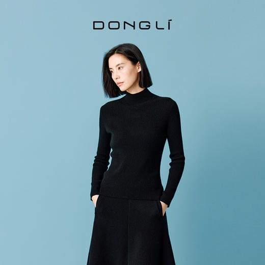 东黎 • 山羊绒女士秋冬基础款半高领套衫 20S31 商品图4