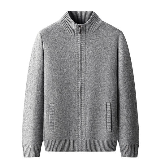 【加绒】【新款DAB】大依优型大码男装立领拉链毛衣开衫外套针织休闲加肥加大男士胖子大码内搭上衣 商品图4