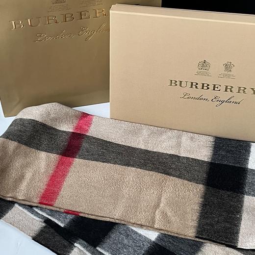 【礼盒礼袋】BURBERRY 巴宝莉/博柏利 双面男女通用款围巾 商品图4