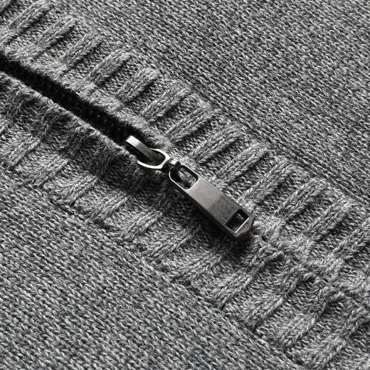 【加绒】【新款DAB】大依优型大码男装立领拉链毛衣开衫外套针织休闲加肥加大男士胖子大码内搭上衣 商品图7