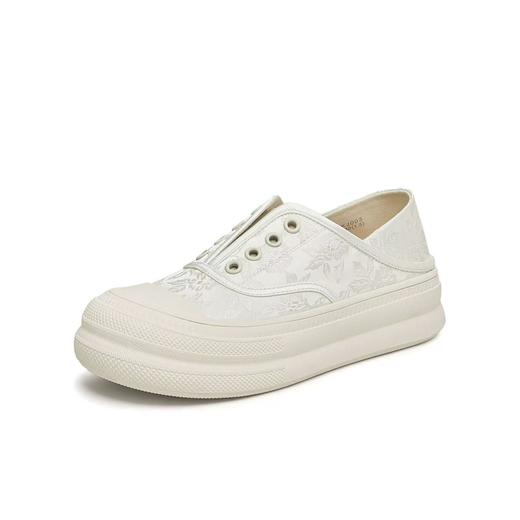 【内购会】天美意新中式小豆蔻厚底增高小白鞋女休闲板鞋帆布鞋2024秋季新款 商品图2