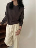 【100%纯羊毛软糯毛衣】秋冬加厚宽松套头慵懒风 打底针织衫上衣外穿  商品缩略图3
