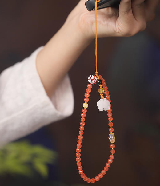 太平有象 南红玛瑙手机链 商品图4