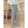 2024新品  蕾蕾同款【比例玩家！】全松紧高腰斜纹亮丝抽绳阔腿休闲裤 商品缩略图1