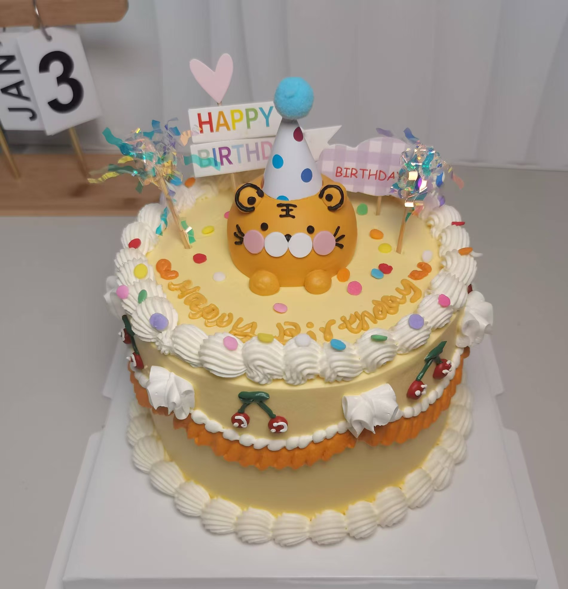 小老虎-立体奶油霜卡通小动物